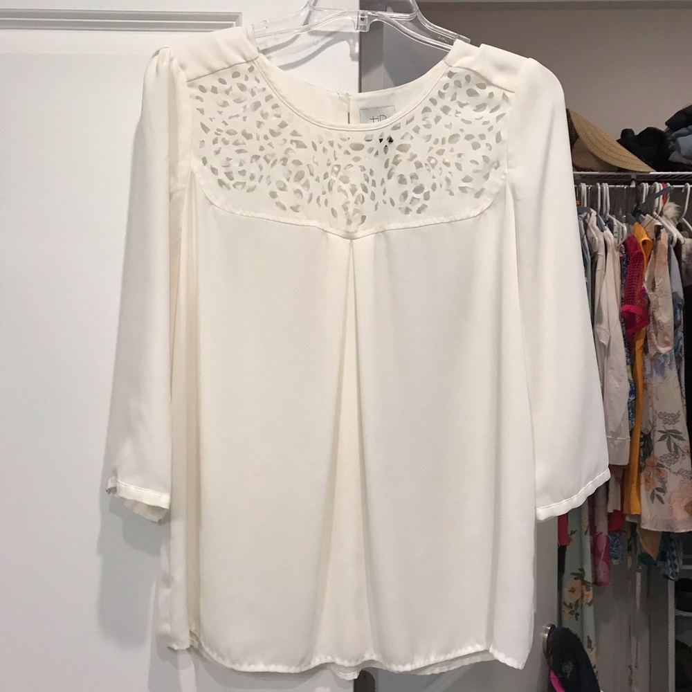 Anthropologie size 8 blouse ivory EUC